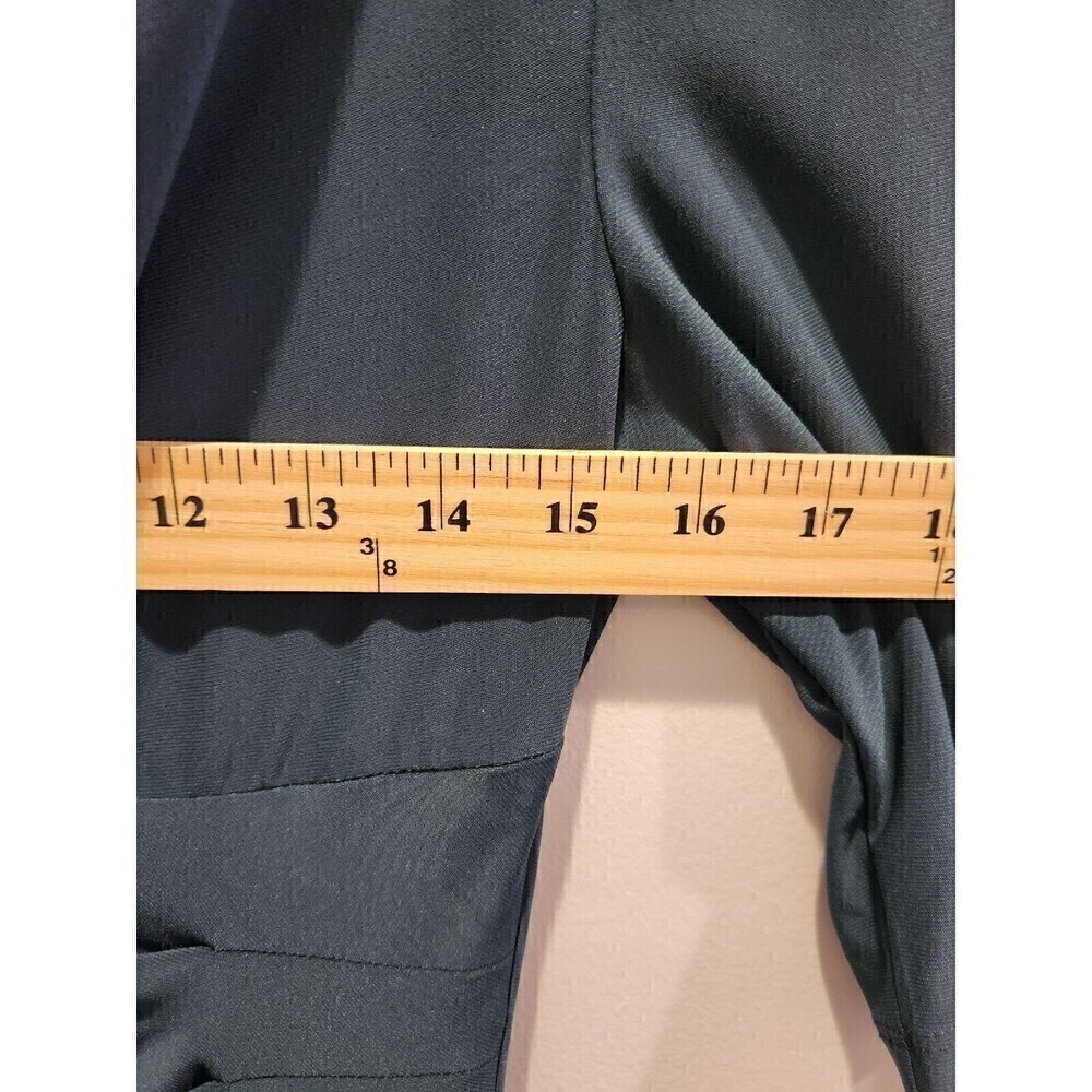 Lauren Ralph Lauren dark green Black Label Classic Dress Knit Ruched front sz 6 - Picture 5 of 6
